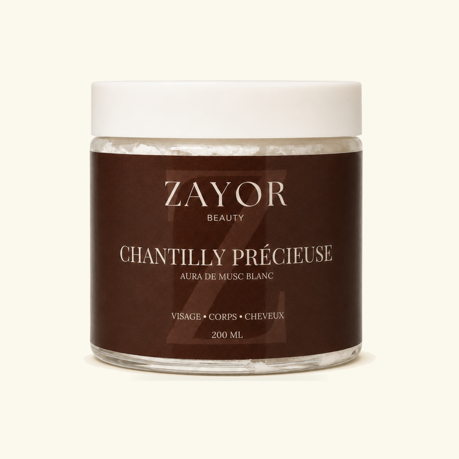Chantilly Précieuse Musc Blanc 200 ml — Soin Fondant 3-en-1 Visage, Corps & Cheveux